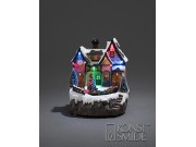 Konstsmide Mechanical Moving Train Christmas Decoration LED. Battery Operated or Mains (21.5 x 18cm)